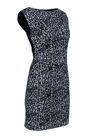 Current Boutique-Rebecca Taylor - Grey & Black Leopard Print Sheath Dress Sz 4