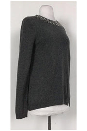 Current Boutique-Rebecca Taylor - Grey Sweater w/ Embellishment Sz M