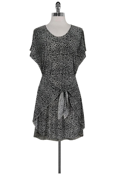 Current Boutique-Rebecca Taylor - Grey & White Animal Print Dress Sz XS