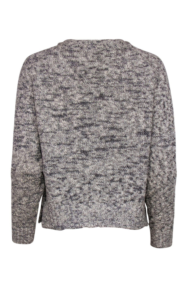 Current Boutique-Rebecca Taylor - Grey & White Knit Sweater w/ Metallic Threading Sz XS