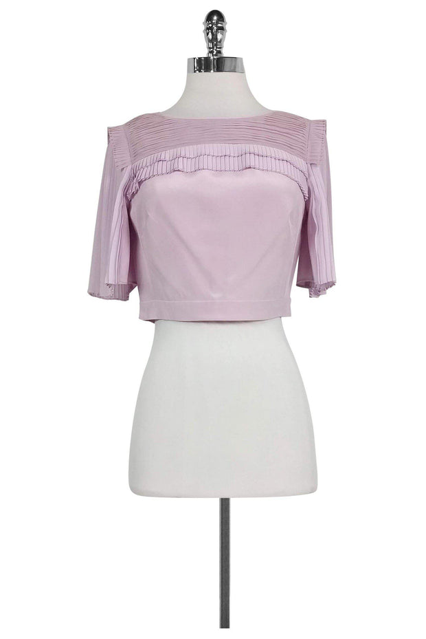 Current Boutique-Rebecca Taylor - Lavender Pleated Crop Top Sz 0