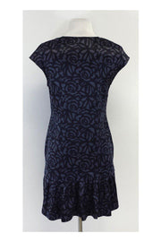 Current Boutique-Rebecca Taylor - Navy & Blue Floral Print Dress Sz 4