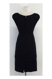 Current Boutique-Rebecca Taylor - Navy Cap Sleeve Rosette Dress Sz 0