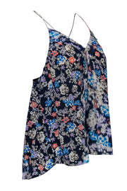 Current Boutique-Rebecca Taylor - Navy & Floral Silk Tank Top Sz 6