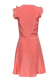 Current Boutique-Rebecca Taylor - Pink Textured Silk Fit & Flare Dress Sz 8