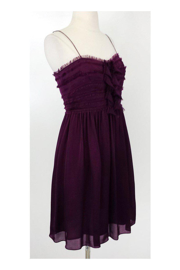 Current Boutique-Rebecca Taylor - Plum Raven Silk Dress Sz 10