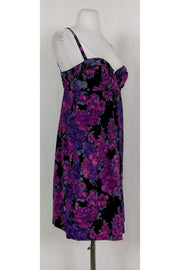 Current Boutique-Rebecca Taylor - Purple & Black Silk Dress Sz 10