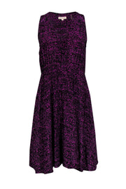 Current Boutique-Rebecca Taylor - Purple Speckled Silk Dress Sz 0