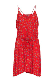 Current Boutique-Rebecca Taylor - Red Floral Fitted Sundress Sz 10