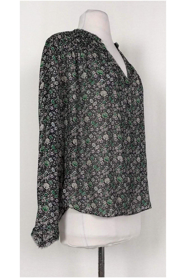 Current Boutique-Rebecca Taylor - Semi-Sheer Floral Top Sz 8