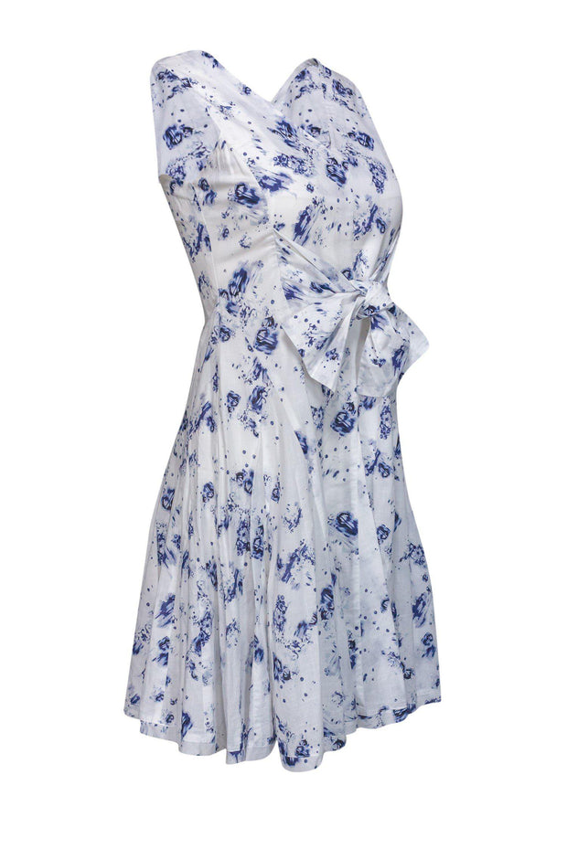 Current Boutique-Rebecca Taylor - White & Blue Floral Sundress Sz 0