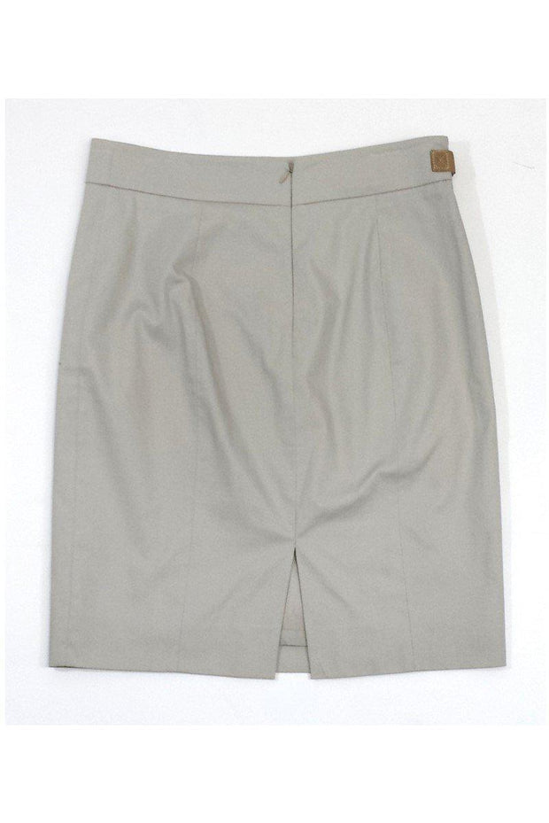 Current Boutique-Red Valentino - Khaki & Brown Cotton Blend Skirt Sz 10