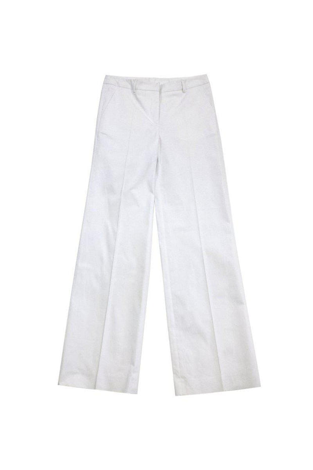 Current Boutique-Red Valentino - White Cotton Twill Slacks Sz 4