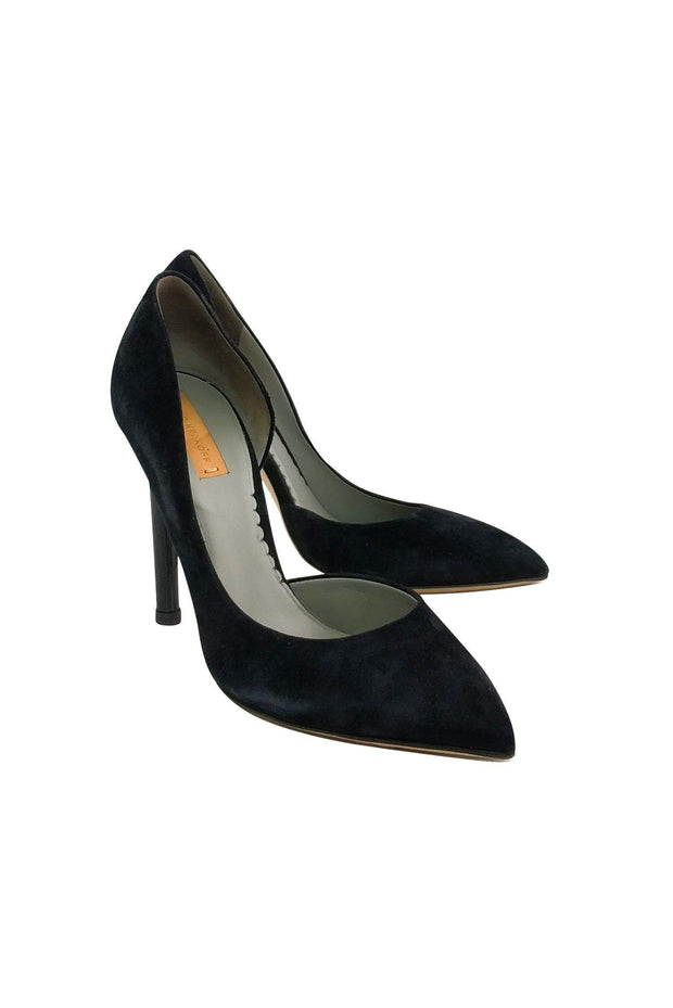 Current Boutique-Reed Krakoff - Black Suede Pointed Heels Sz 7