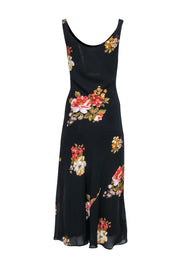 Current Boutique-Reformation - Black Rose Print "Emmeline" Maxi Dress Sz 2