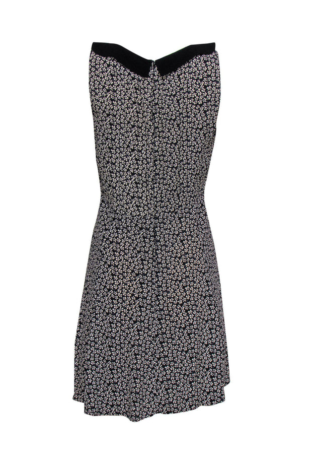 Current Boutique-Reformation - Black & White Floral A-Line Dress w/ Peter Pan Collar Sz 4