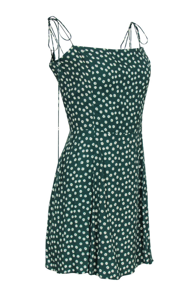 Current Boutique-Reformation - Green & White Floral Print Sleeveless Dress Sz 12