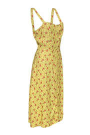 Current Boutique-Reformation - Light Yellow Floral Button-Front Sundress Sz 8