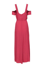 Current Boutique-Reformation - Pink Cold Shoulder Wrap Maxi Dress Sz 2