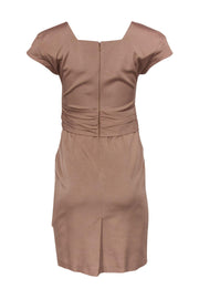 Current Boutique-Reiss - Beige Ruched & Draped Sheath Dress Sz 6