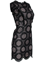 Current Boutique-Reiss - Black & Nude Lace Sheath Dress Sz 0