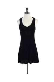 Current Boutique-Reiss - Black Sleeveless Peter Pan Collar Dress Sz XS