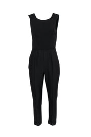 Current Boutique-Reiss - Black Tapered Leg Sleeveless Jumpsuit Sz 6