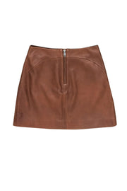 Current Boutique-Reiss - Brown Leather Miniskirt Sz 6