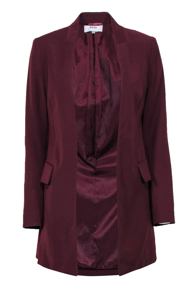 Current Boutique-Reiss - Burgundy Open Front Blazer Sz 4