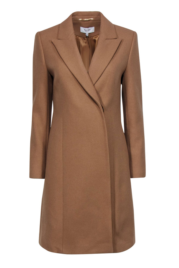 Current Boutique-Reiss - Camel Button-Up Longline Wool Blend "Evie" Coat Sz 6