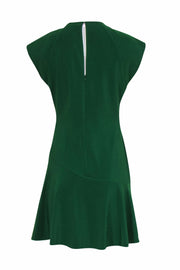 Current Boutique-Reiss - Green Fit & Flare Dress w/ Drop Waist & Asymmetrical Hem Sz 6