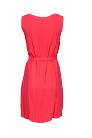 Current Boutique-Reiss - Hot Pink Sleeveless Shift Dress w/ Belt Sz 6