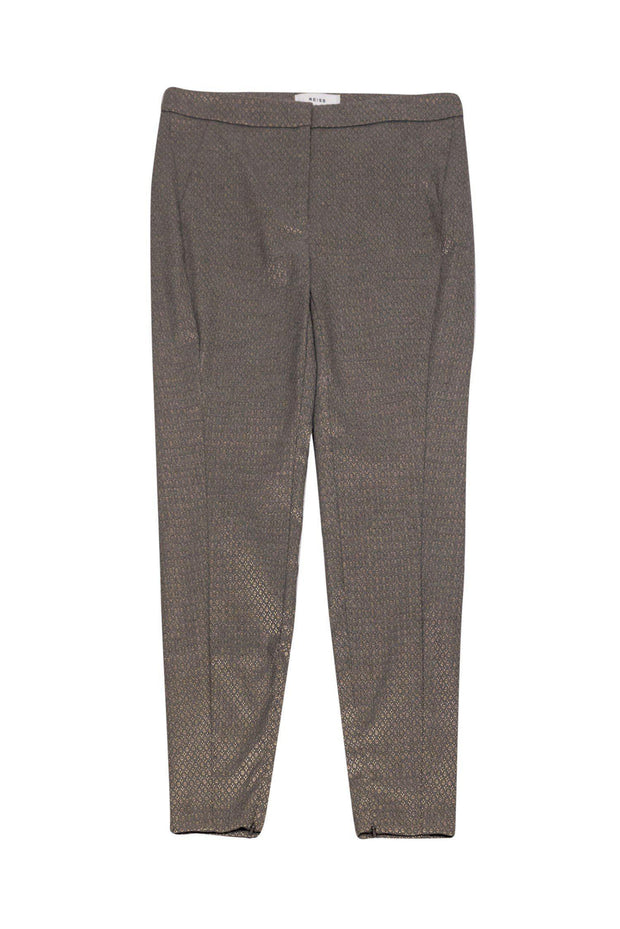 Current Boutique-Reiss - Metallic Gray Brocade Slacks Sz 6