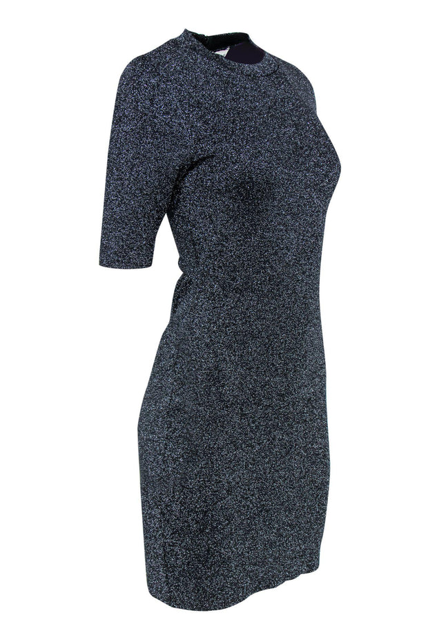 Current Boutique-Reiss - Navy Sparkly Short Sleeve Bodycon Dress Sz 8