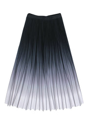 Current Boutique-Reiss - Ombre Black & White Pleated Midi Skirt Sz 0