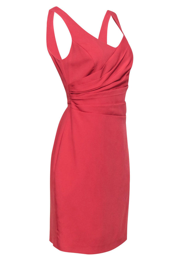 Current Boutique-Reiss - Rose Pink Ruched Sheath Dress Sz 10