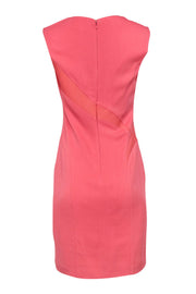 Current Boutique-Reiss - Salmon Pink Textured Swirl Sheath Dress Sz 6