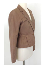 Current Boutique-Reiss - Tan Linen & Cotton Blend Blazer Sz M