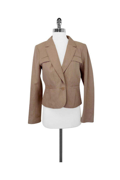 Current Boutique-Reiss - Tan Linen & Cotton Blend Blazer Sz M