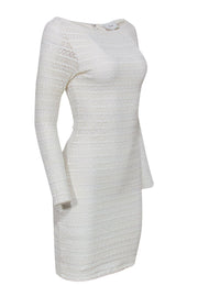Current Boutique-Reiss - White Lace Long Sleeve Bodycon Dress Sz 4