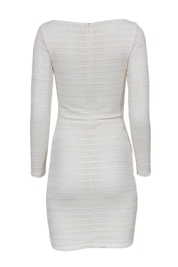 Current Boutique-Reiss - White Lace Long Sleeve Bodycon Dress Sz 4