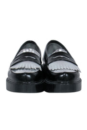 Current Boutique-Robert Clergerie - Black & Silver Leather Platform Loafers Sz 9