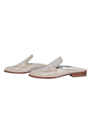 Current Boutique-Robert Clergerie - Silver Jeweled Slide Mules Sz 9.5