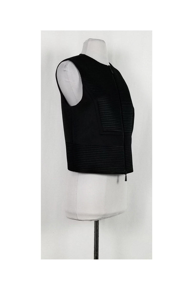 Current Boutique-Robert Rodriguez - Black Ribbed Zip Top Sz 6