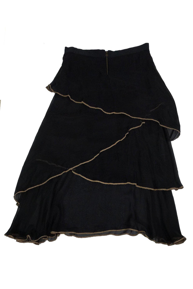 Current Boutique-Robert Rodriguez - Black Ruffle Midi Skirt Sz 2