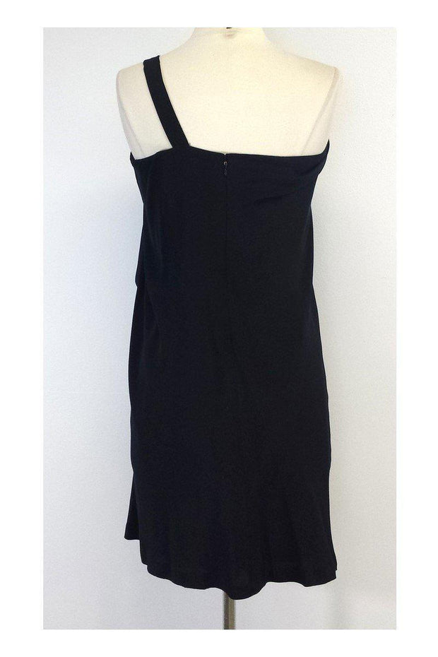 Current Boutique-Robert Rodriguez - Black Silk One Shoulder Dress Sz 6