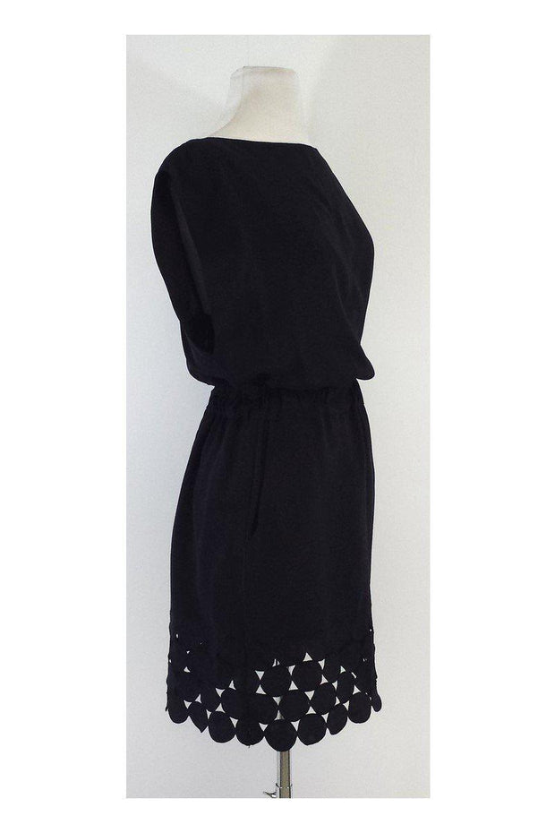 Current Boutique-Robert Rodriguez - Black Silk Short Sleeve Dress Sz S