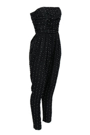 Current Boutique-Robert Rodriguez - Black Sleeveless Ruched Jumpsuit w/ Studs Sz 2