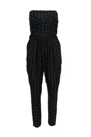 Current Boutique-Robert Rodriguez - Black Sleeveless Ruched Jumpsuit w/ Studs Sz 2