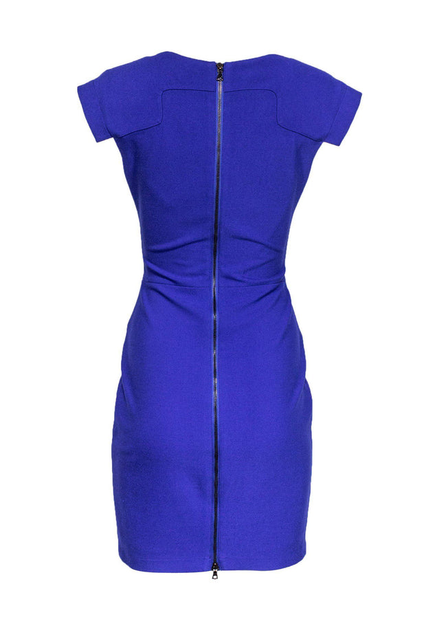 Current Boutique-Robert Rodriguez - Blue Cap Sleeve Sheath Dress Sz 6